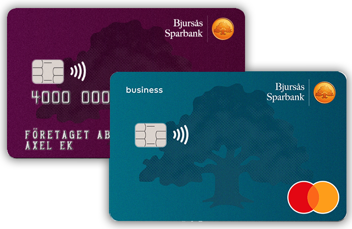 Mastercard Bankkort Business och Visa Business Card